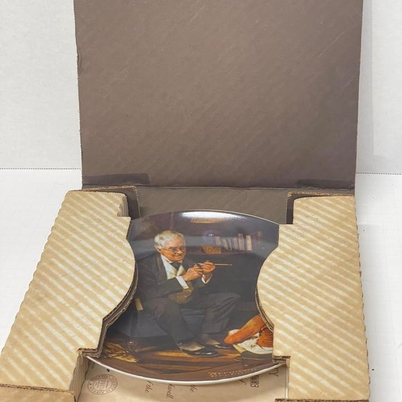 Norman Rockwell , The Tycoon, Knowles Collector Plate with Box and Certificate - Picture 8 of 9